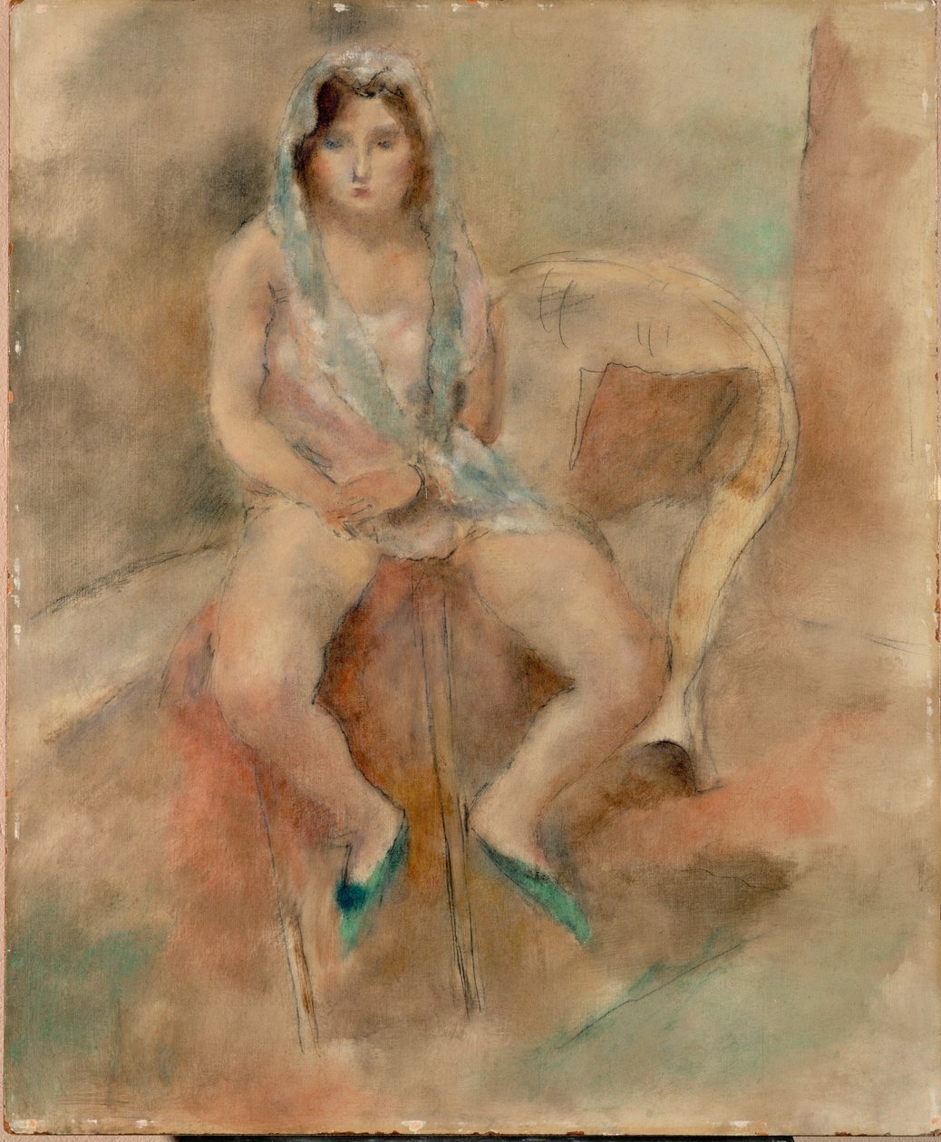 Jonge vrouw, zittend door Jules Pascin