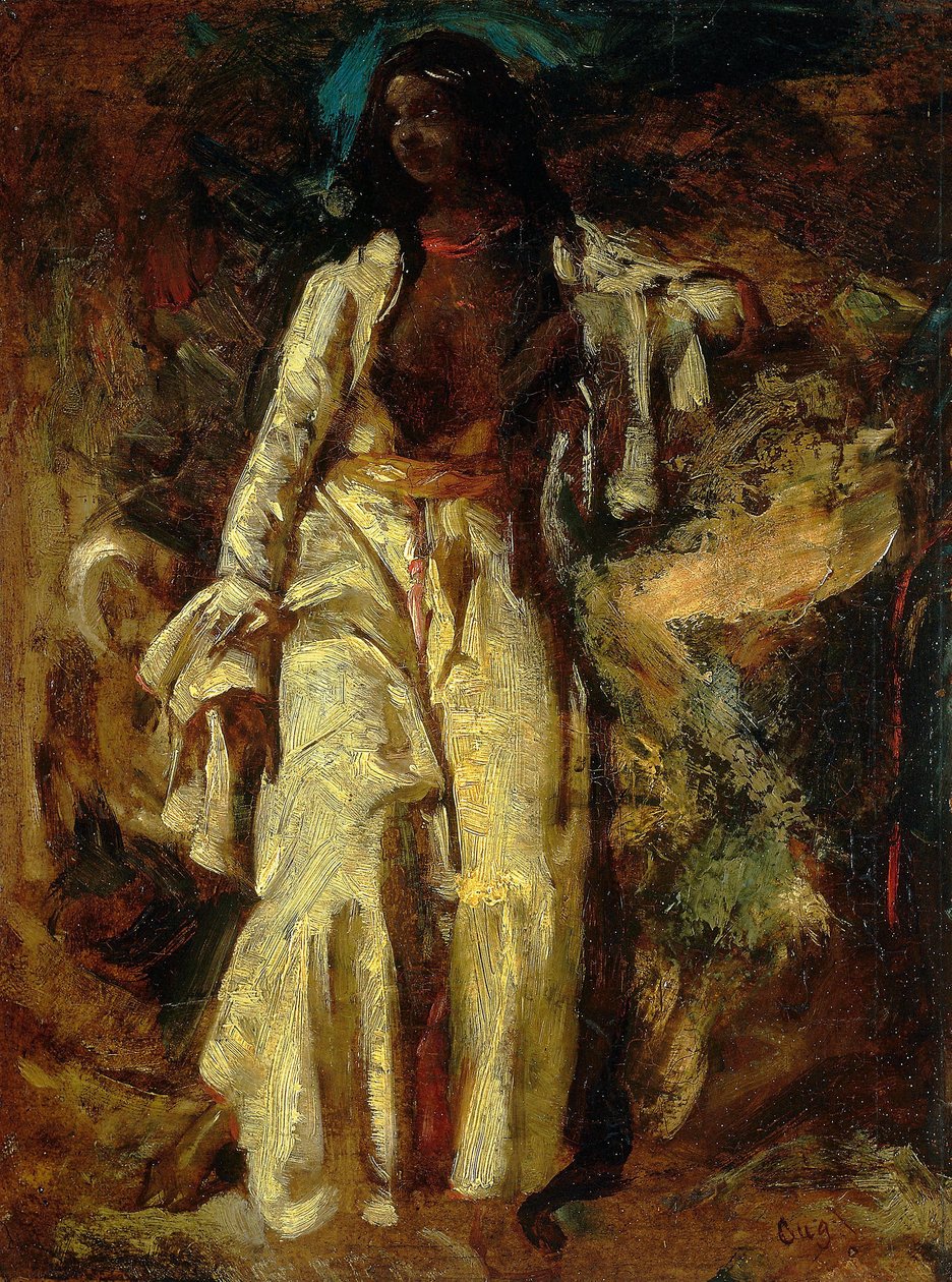 Nubische vrouw door Jules Robert Auguste