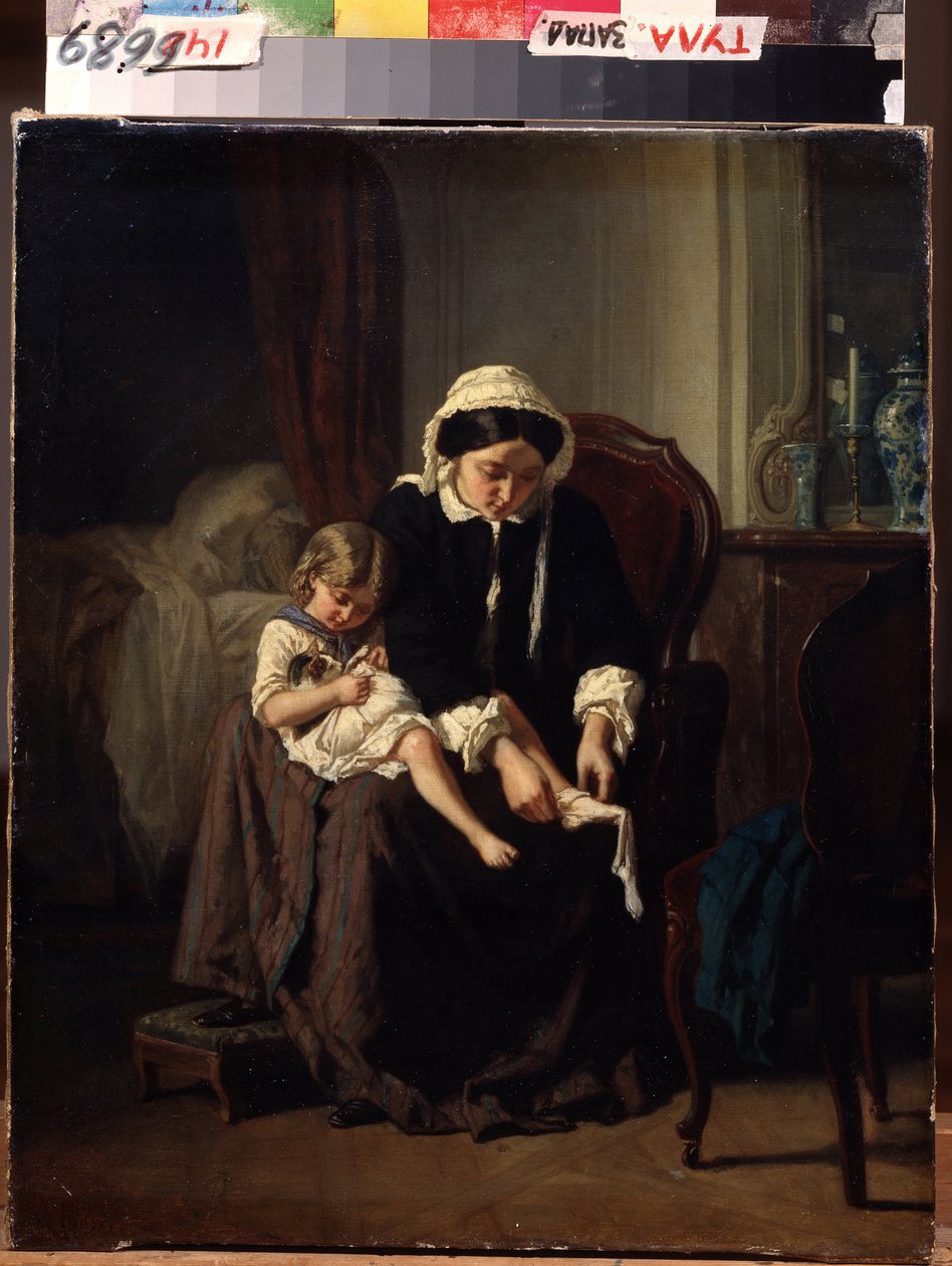 De ochtendtoilette door Jules Treyer