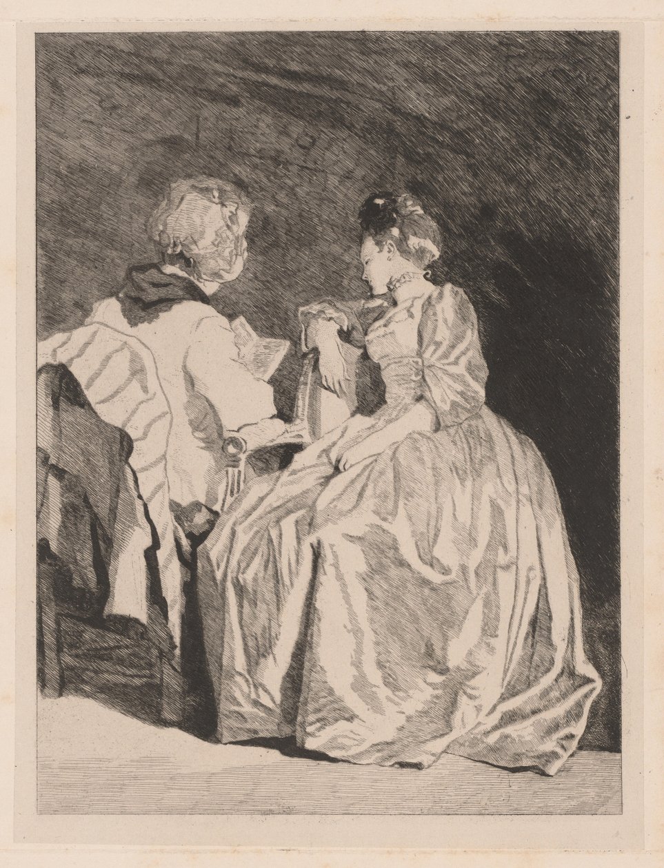 Het lezen door Jules de Goncourt, after Jean Honoré Fragonard
