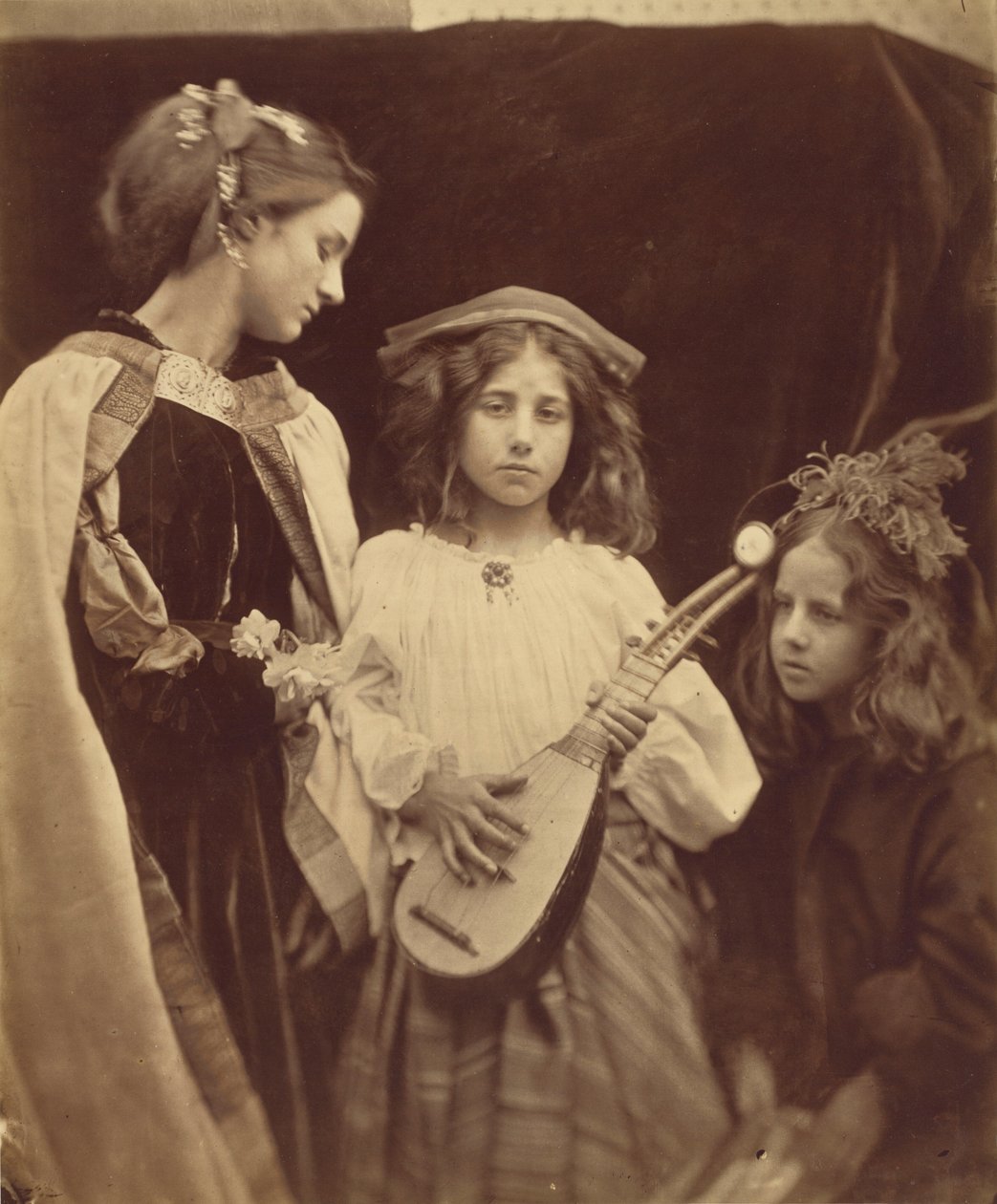 Een groep minstrelen door Julia Margaret Cameron