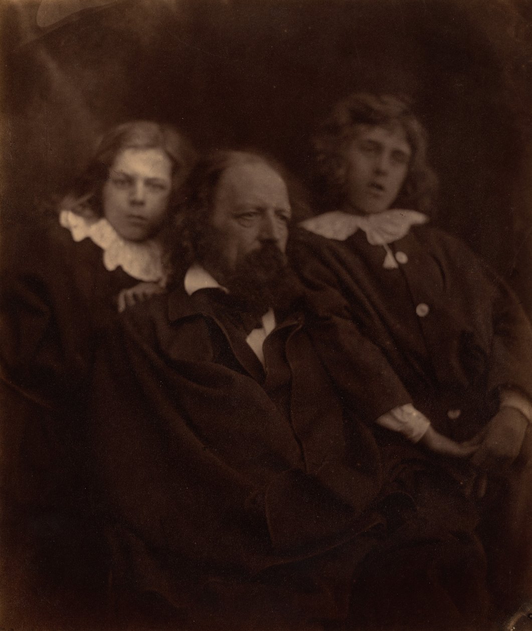 Alfred Tennyson met zijn zonen door Julia Margaret Cameron