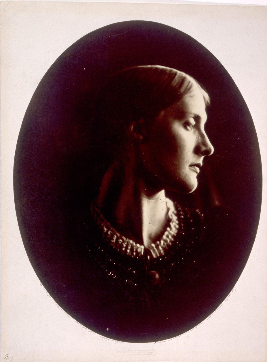 Julia Jackson in profiel door Julia Margaret Cameron
