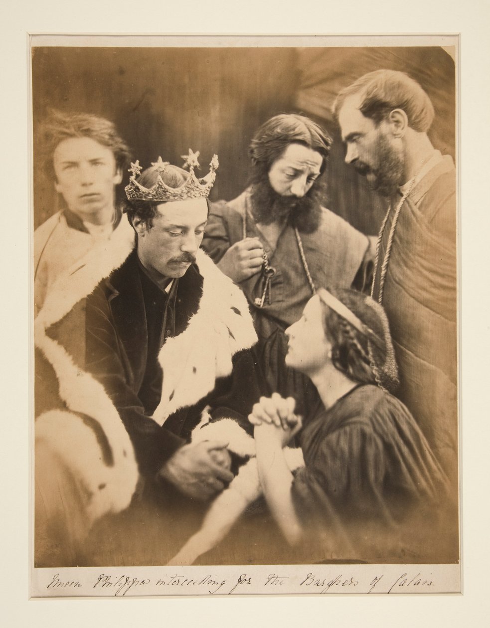 Koningin Phillipa smeekt voor de burgers van Calais door Julia Margaret Cameron
