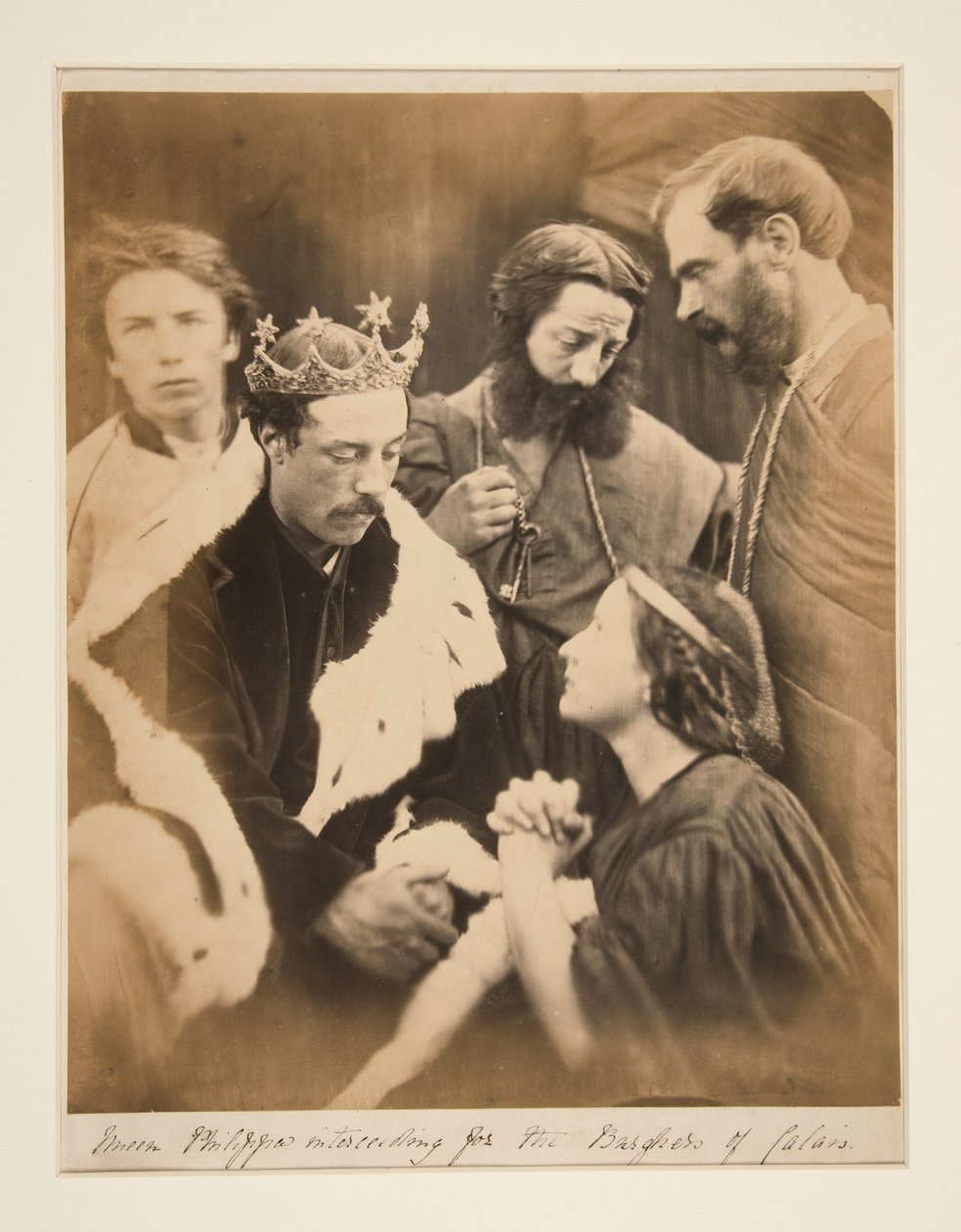 Koningin Philippa pleit voor de burgers van Calais door Julia Margaret Cameron