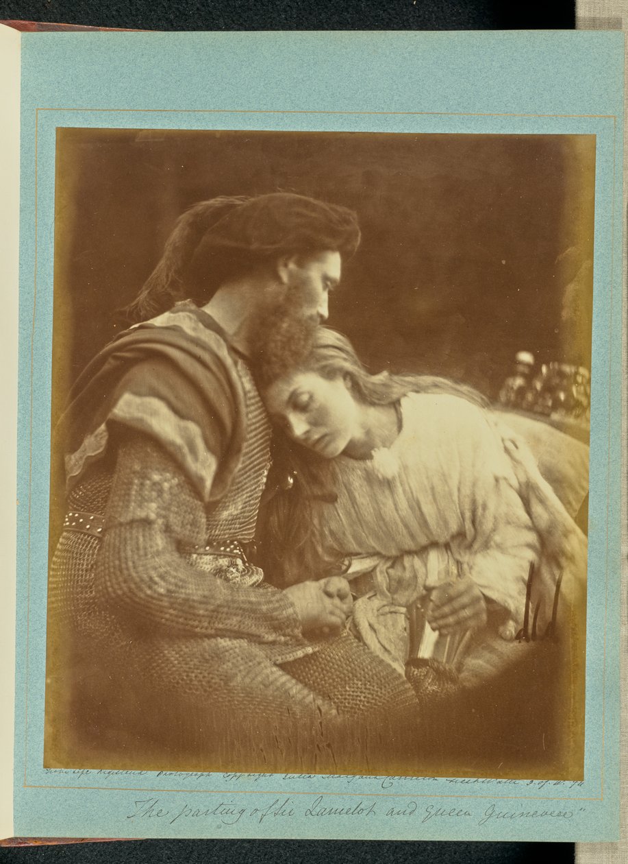 Het afscheid van sir Lancelot en koningin Guinevere door Julia Margaret Cameron