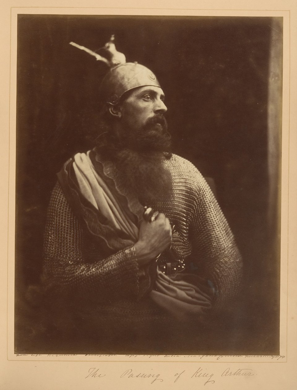 Het overlijden van koning Arthur door Julia Margaret Cameron