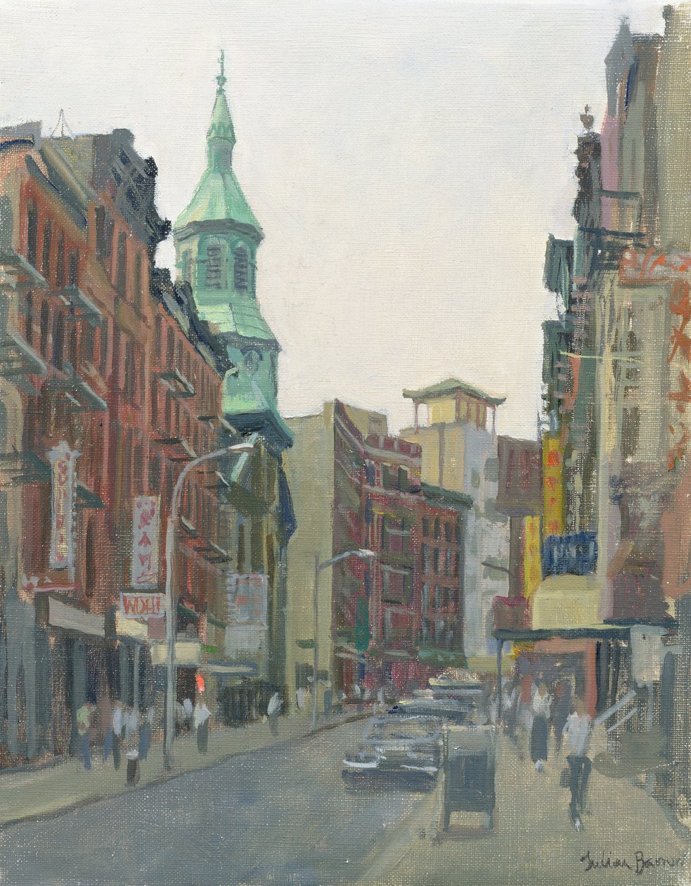 Mott Street, New York, 1997 door Julian Barrow