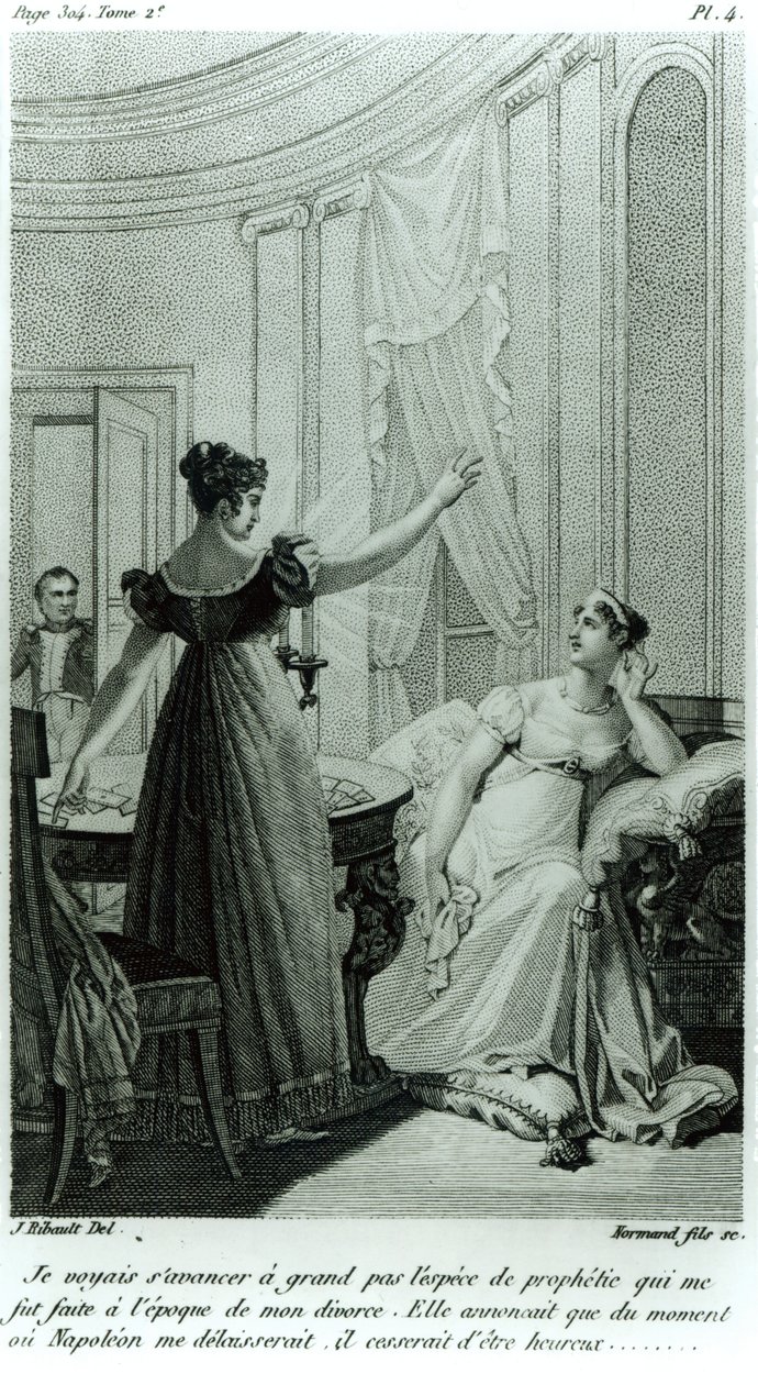 De keizerin Josephine onthult de voorspelling die Marie Anne Adelaide Le Normand haar deed ten tijde van haar scheiding van Napoleon I in 1809, 1821 door Julie Ribault