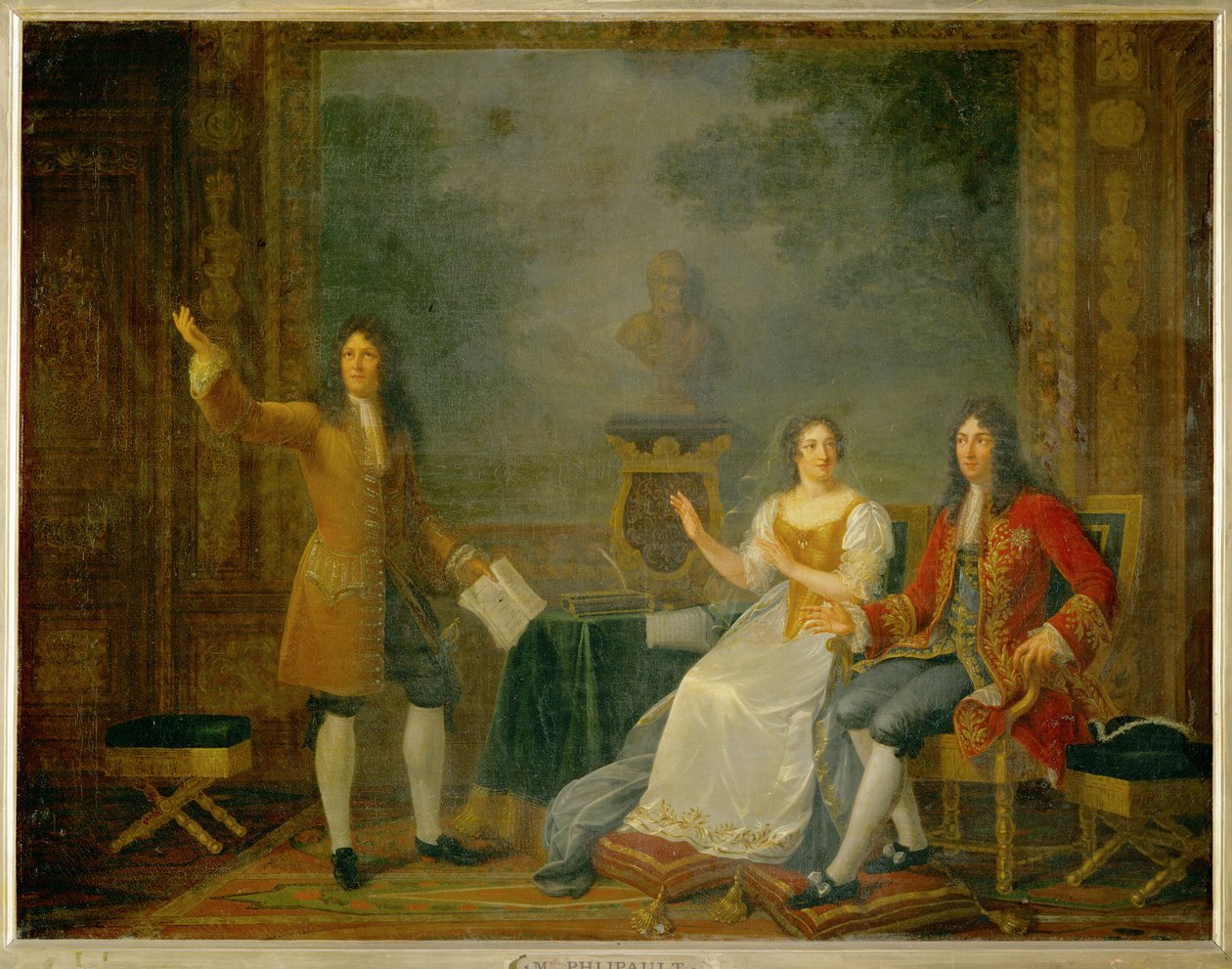 Racine leest "Athalie" voor Louis XIV en Mme ... door Julie Philipault