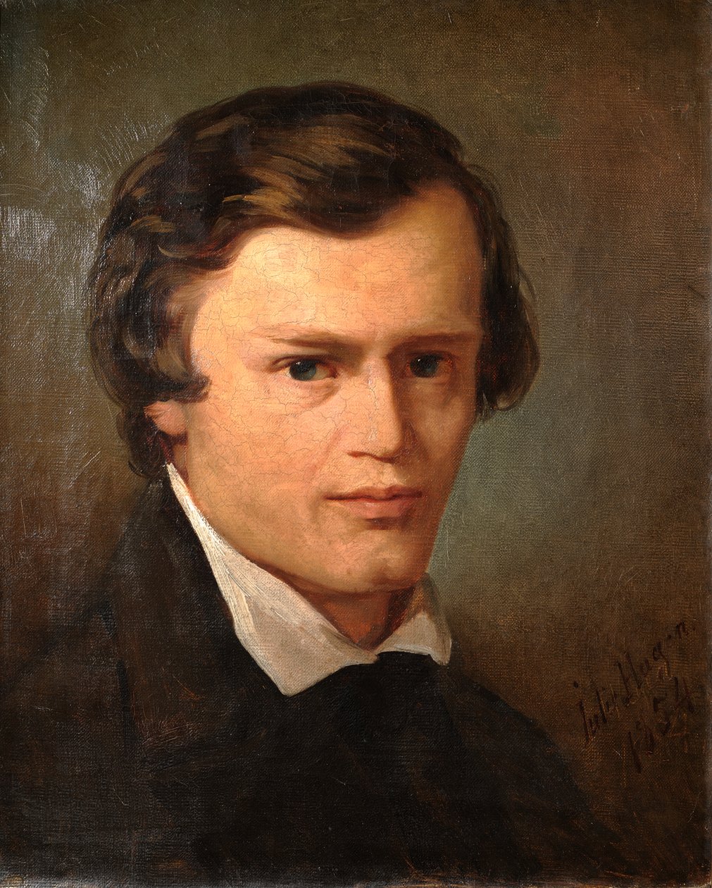 Ests: "Kunstenaar H. Portret van H. Hartmann". door Julie Wilhelmine Hagen Schwarz