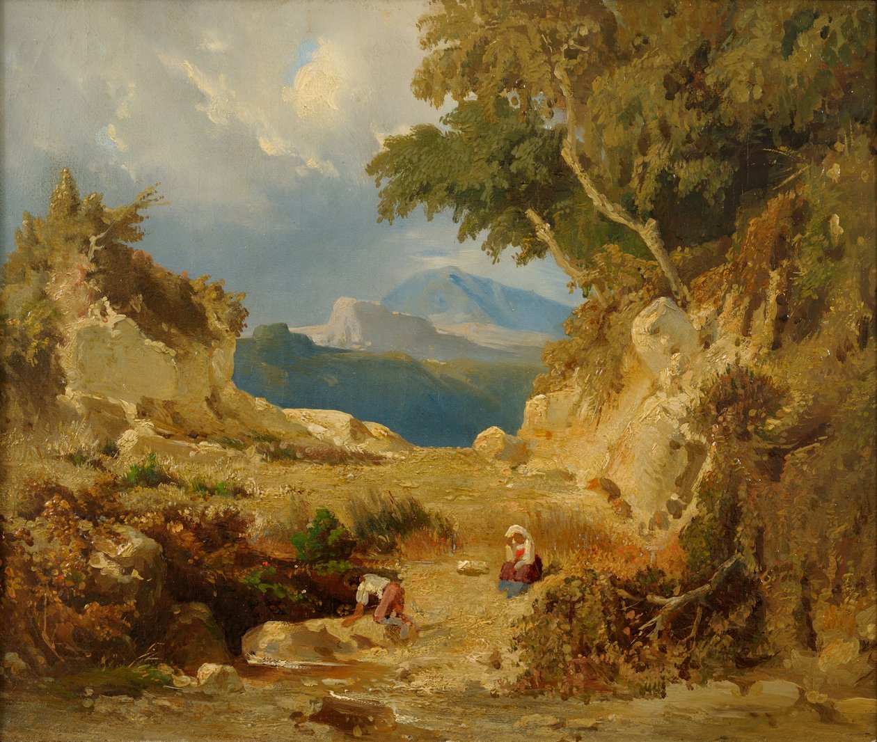 Italiaans landschap door Julie Wilhelmine Hagen Schwarz