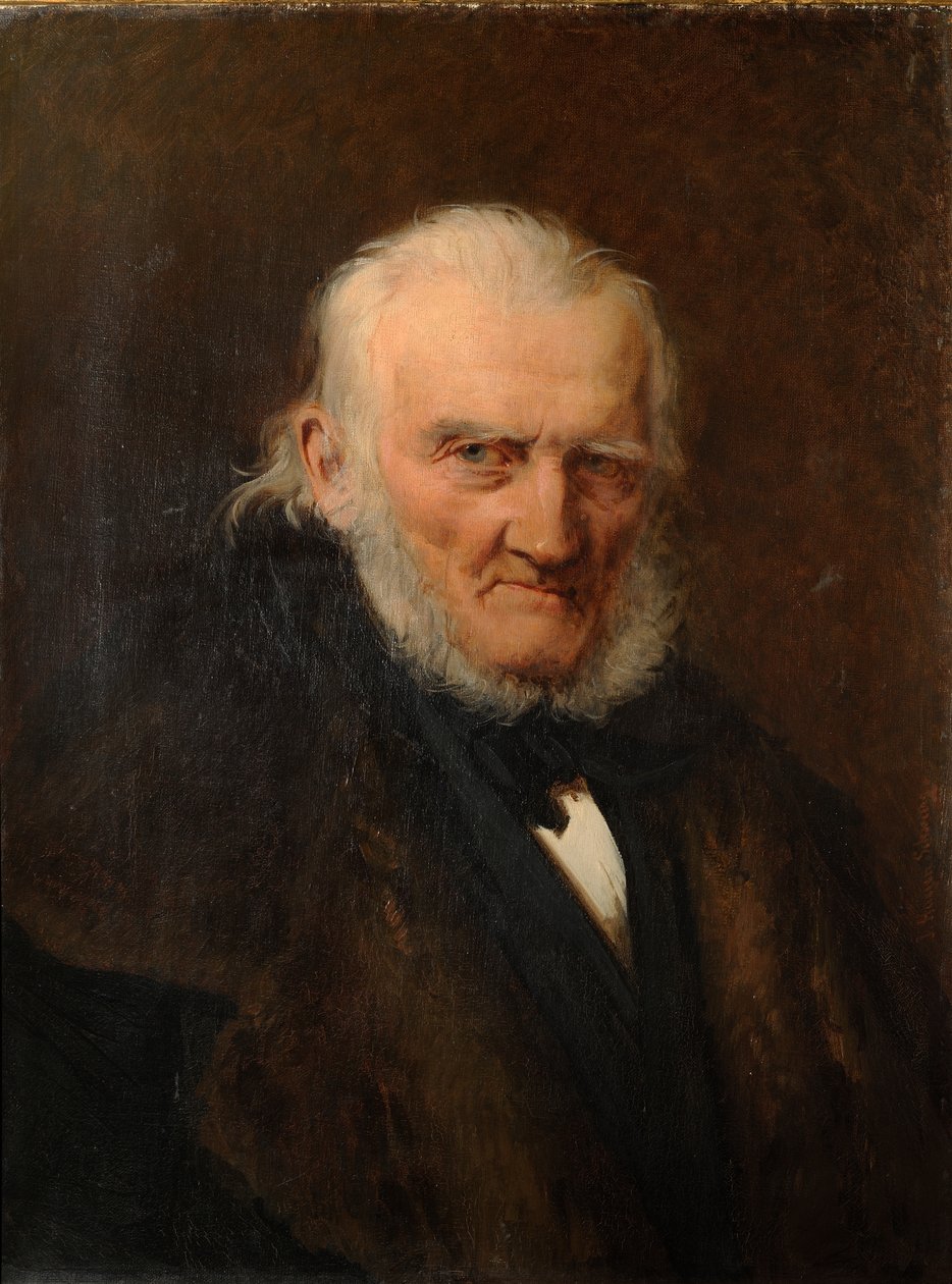 Portret van kunstenaar August Hagen door Julie Wilhelmine Hagen Schwarz