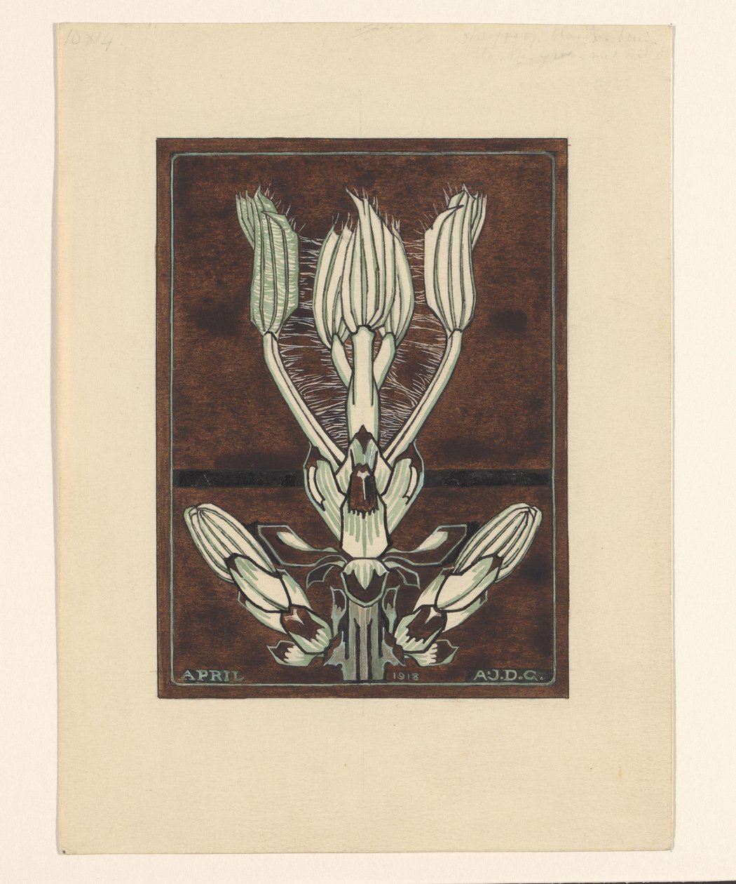 Knoppen van een bloem door Julie de Graag (signed by artist)