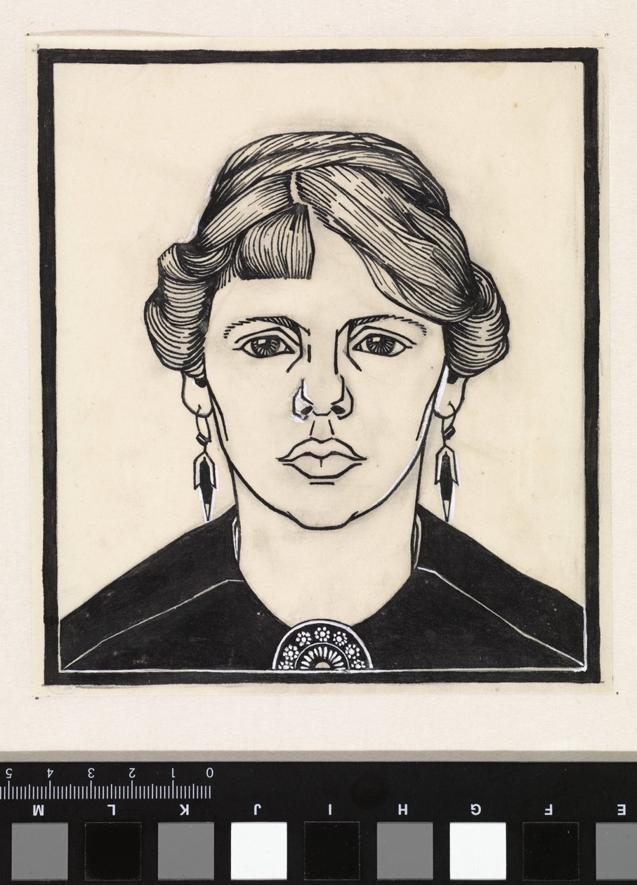 Portret van een vrouw, van voren door Julie de Graag