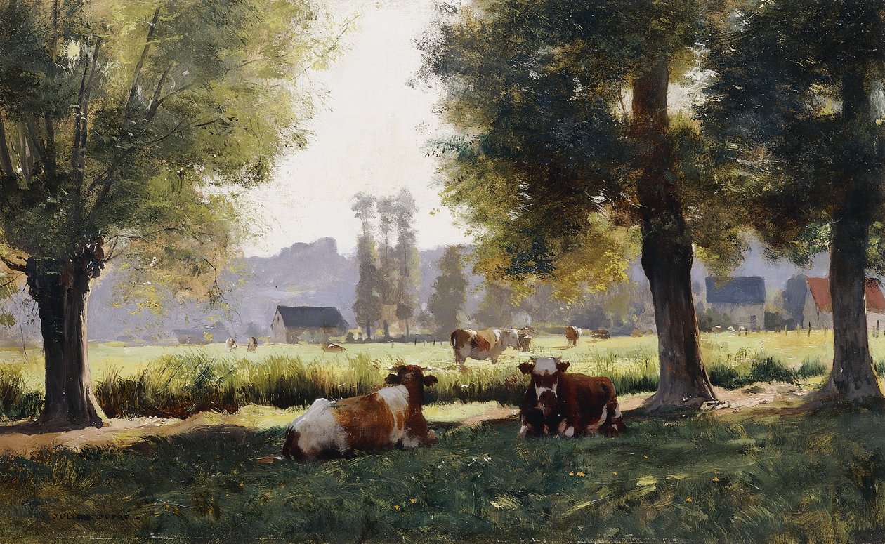 Prairie in Arques-la Bataille, Normandië door Julien Dupre