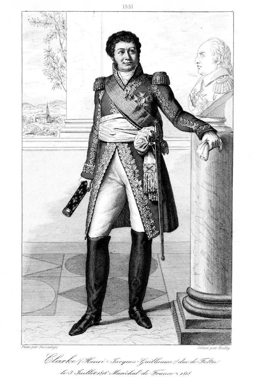Henri Jacques-Guillaume Clarke, hertog van Feltre en maarschalk van Frankrijk door Julien Leopold Boilly