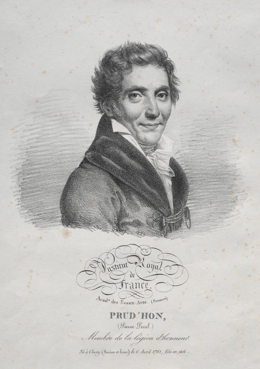Pierre Paul Prudhon, 1820 door Julien Leopold Boilly