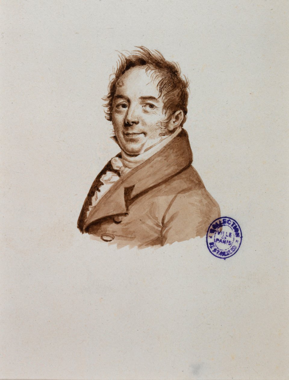 Porträt des Bildhauers Bosio door Julien Leopold Boilly