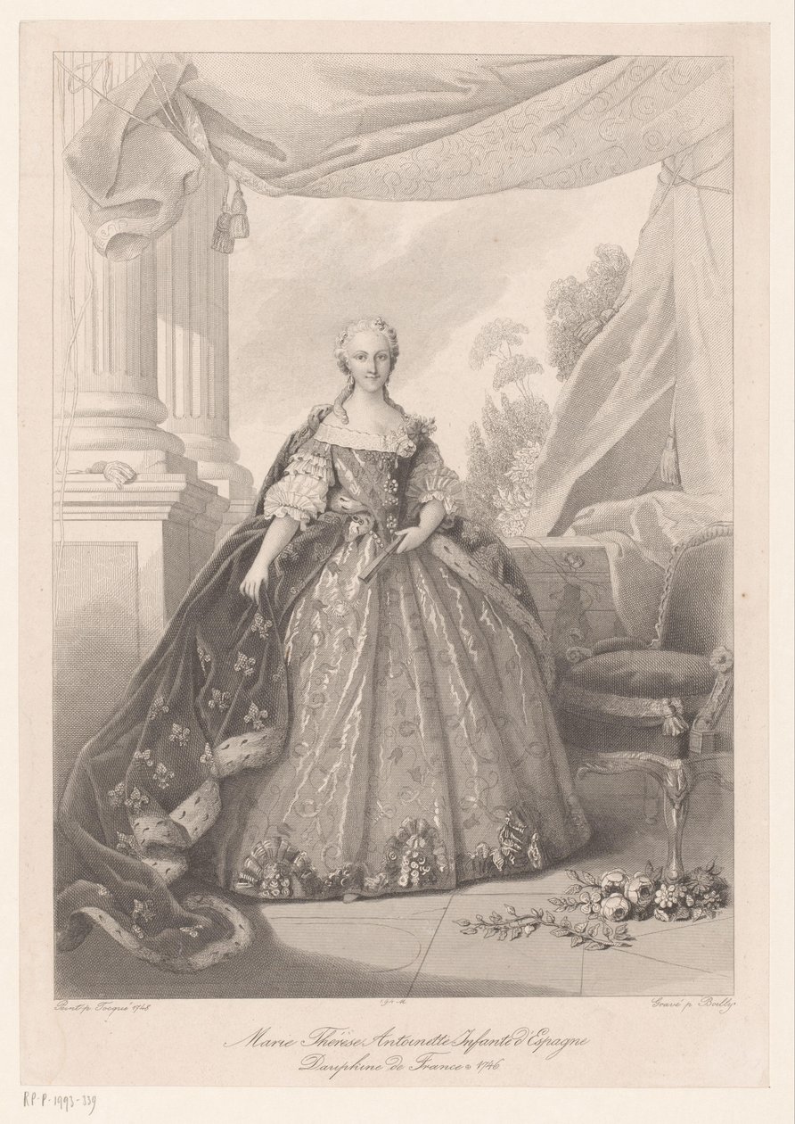 Portret van Maria Theresia van Bourbon door Julien Leopold Boilly