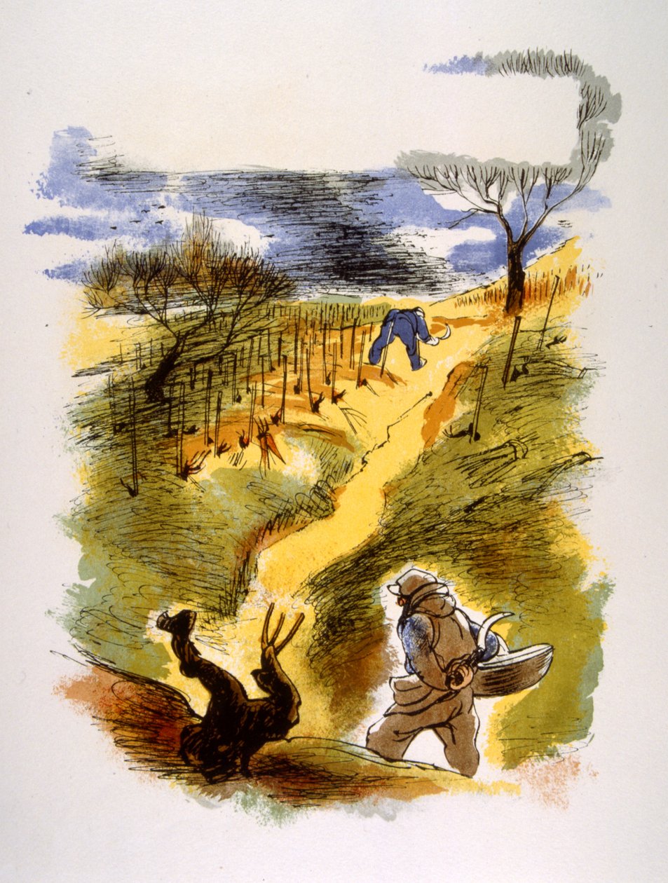 Humoristische wijnillustratie 1946. Illustratie door Julien Pavil door Julien Pavil