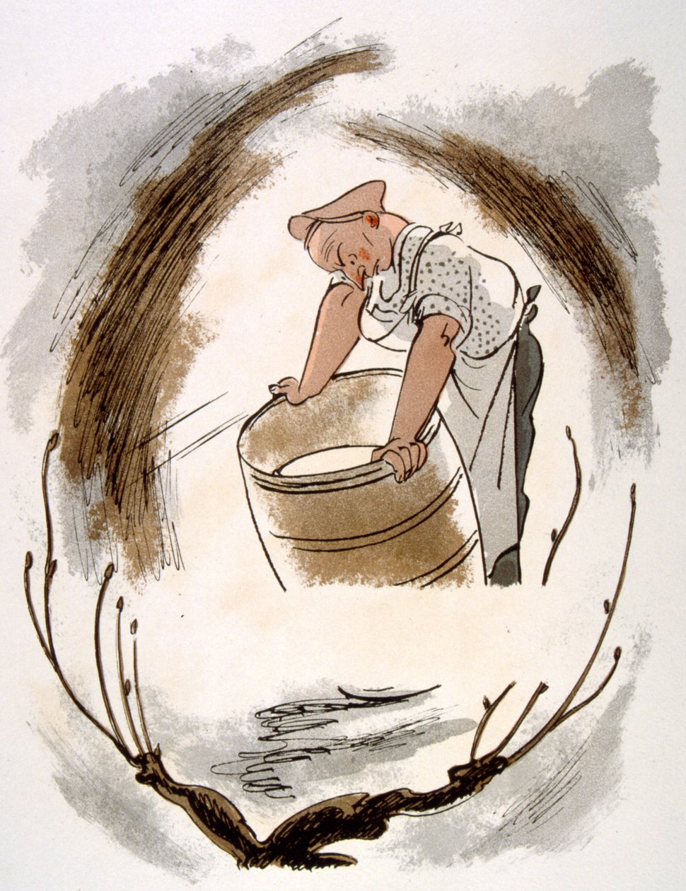 Humoristische wijnillustratie 1946. Illustratie door Julien Pavil door Julien Pavil