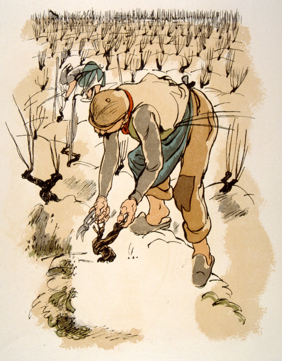 Humoristische wijnillustratie 1946. Illustratie door Julien Pavil door Julien Pavil