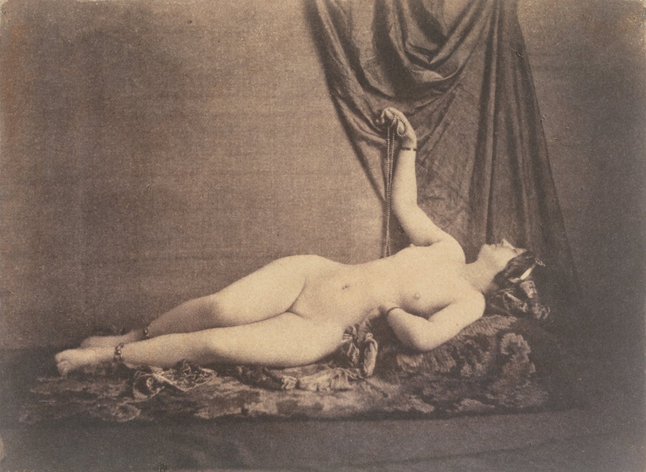 [Liggende vrouwelijke naakt], ca. 1853 door Julien Vallou de Villeneuve