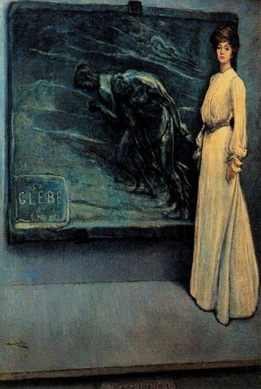 De sculptuur door Julio Romero de Torres