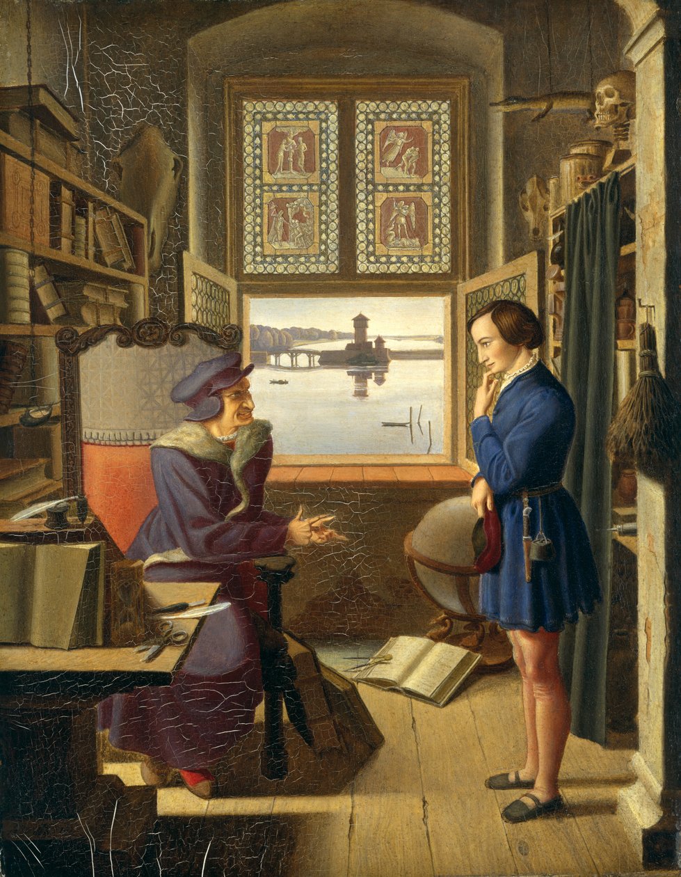 Mephisto en de student, 1828 door Julius Oldach