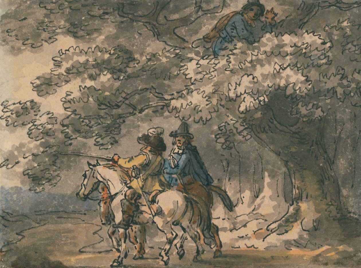 Het verbergen van Karel II door Julius Caesar Ibbetson