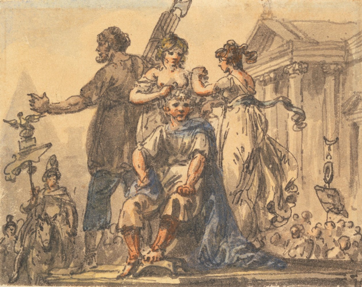 Die Bildung der Bürgerkrone door Julius Caesar Ibbetson