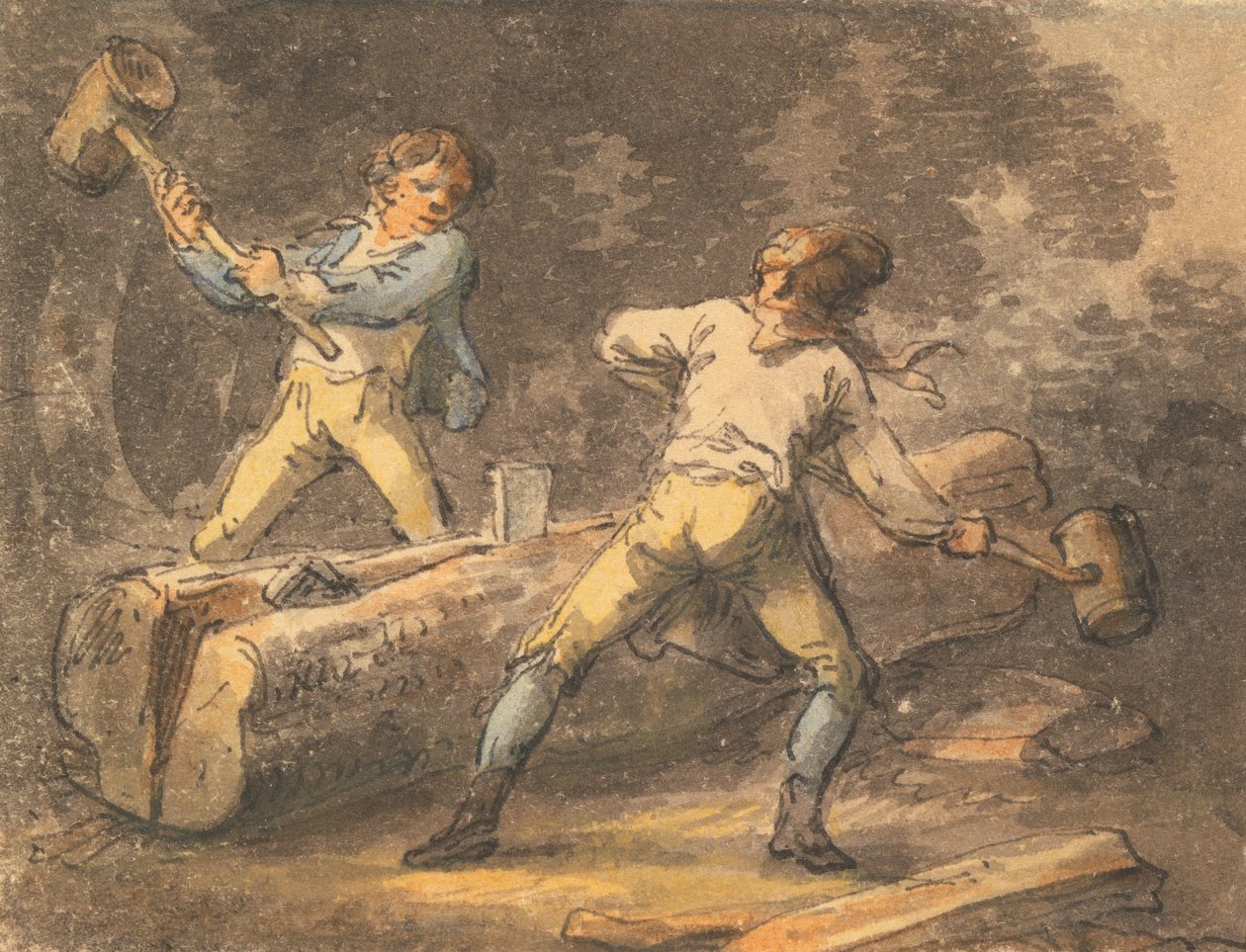 Split met Wedge en Beetel door Julius Caesar Ibbetson