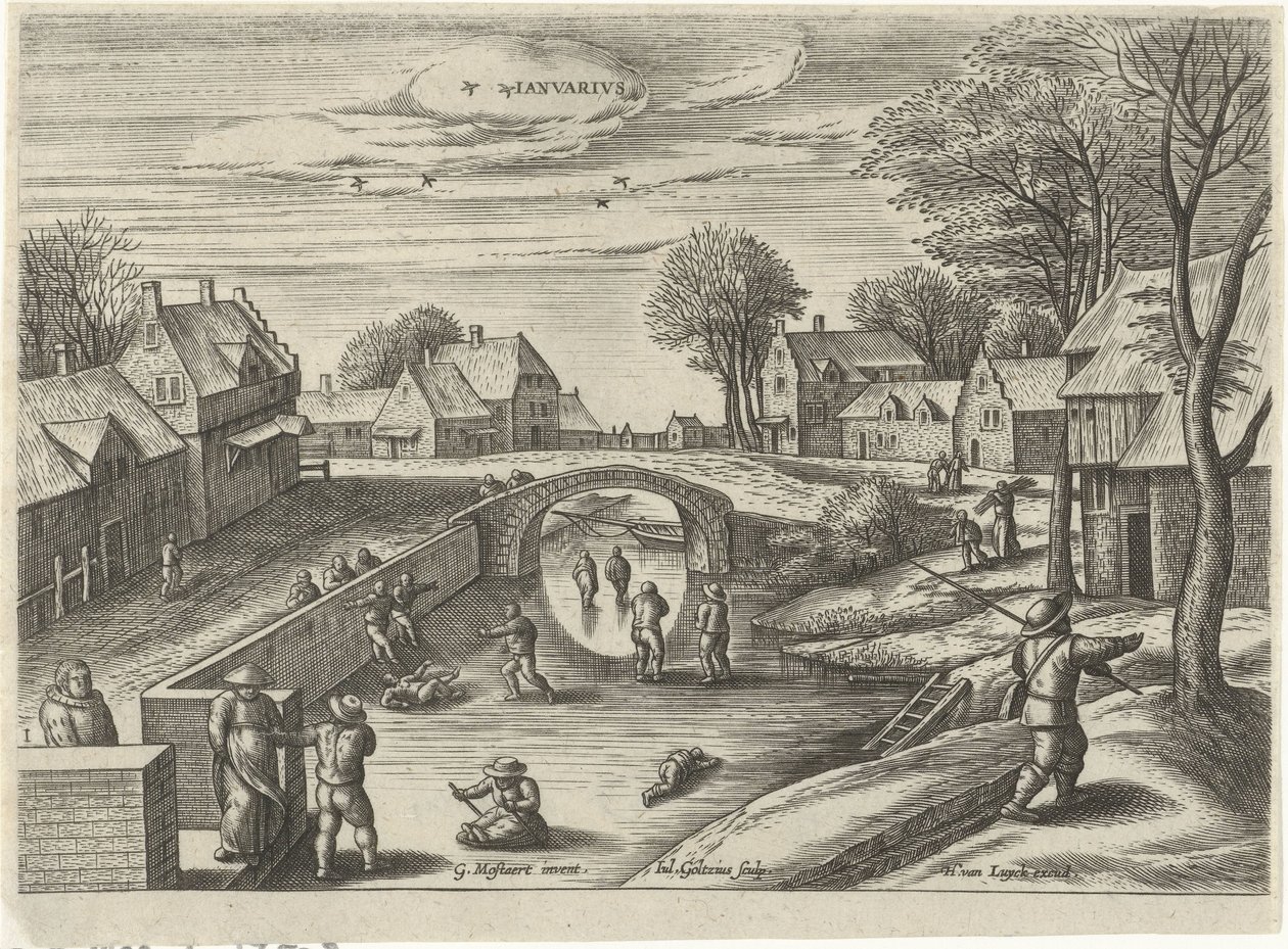 Januari door Julius Goltzius