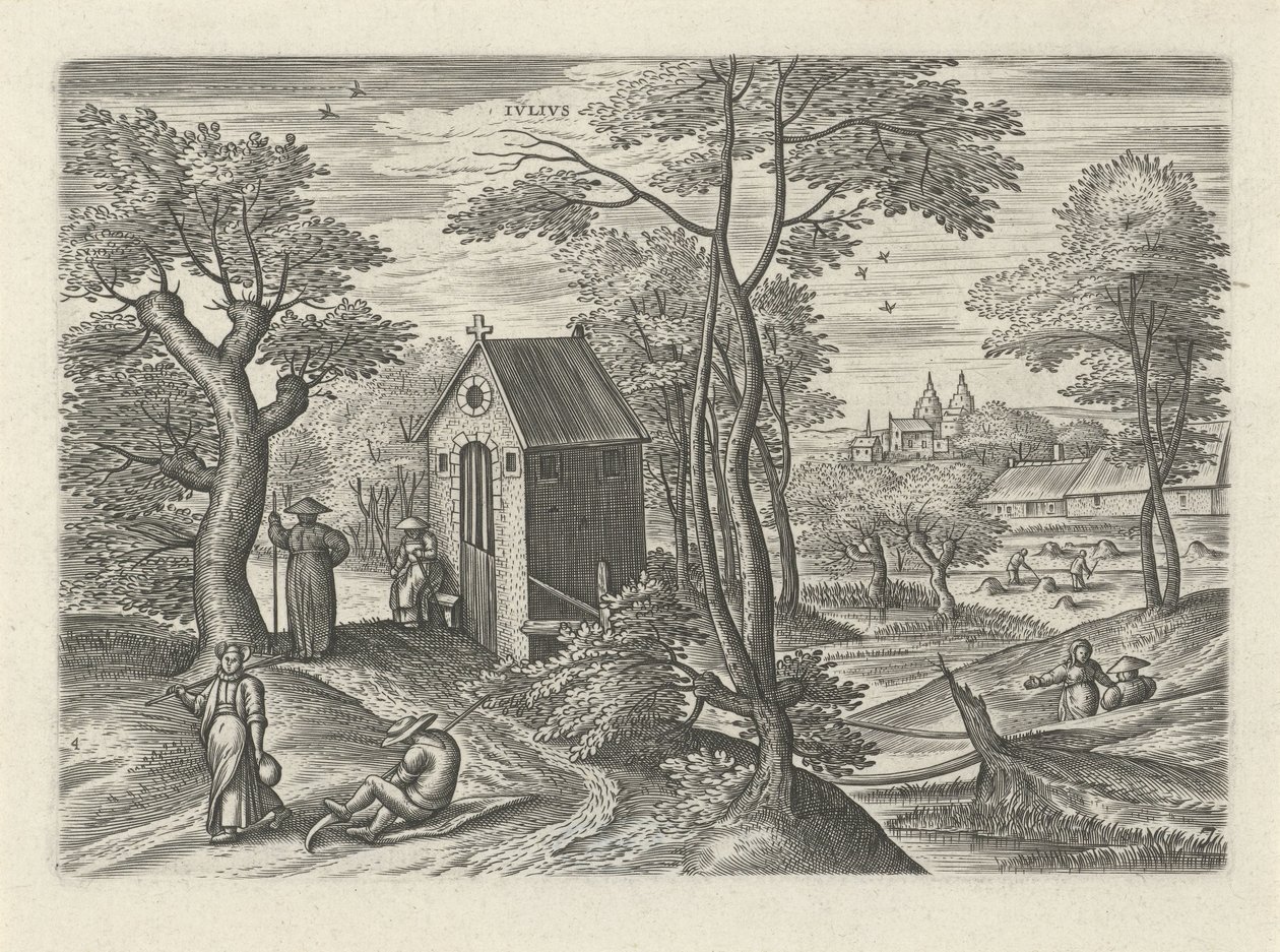 Juli (De twaalf maanden) door Julius Goltzius