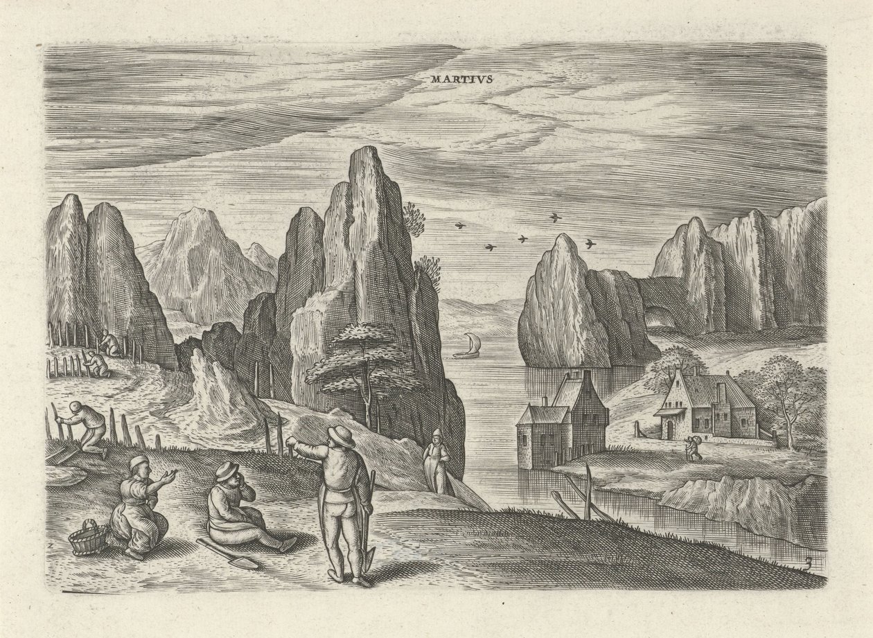 Maart (De twaalf maanden) door Julius Goltzius