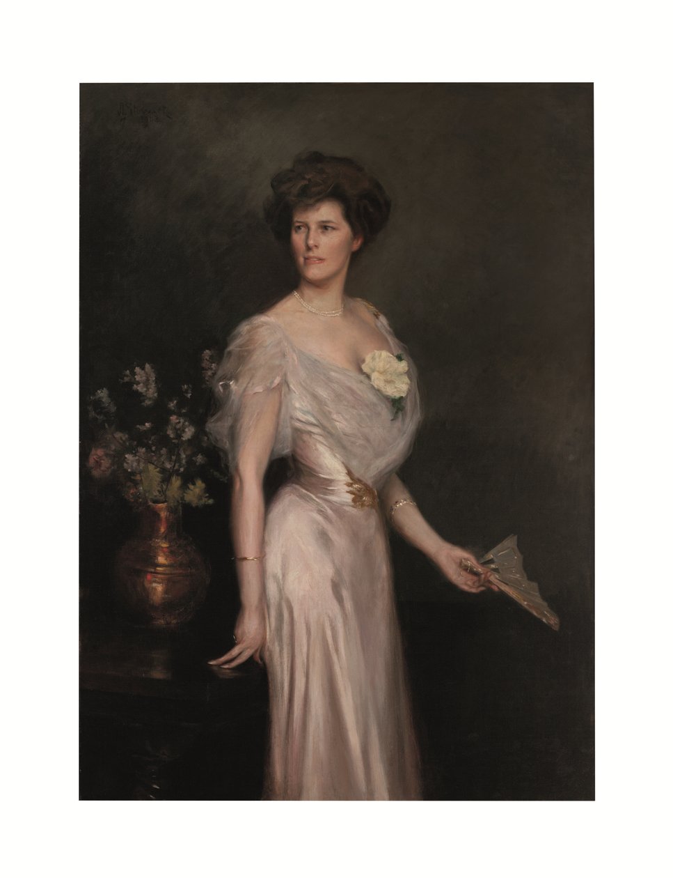 Vrouw met waaier: Portret van mevrouw Antonio Yznaga Stewart door Julius Leblanc Stewart