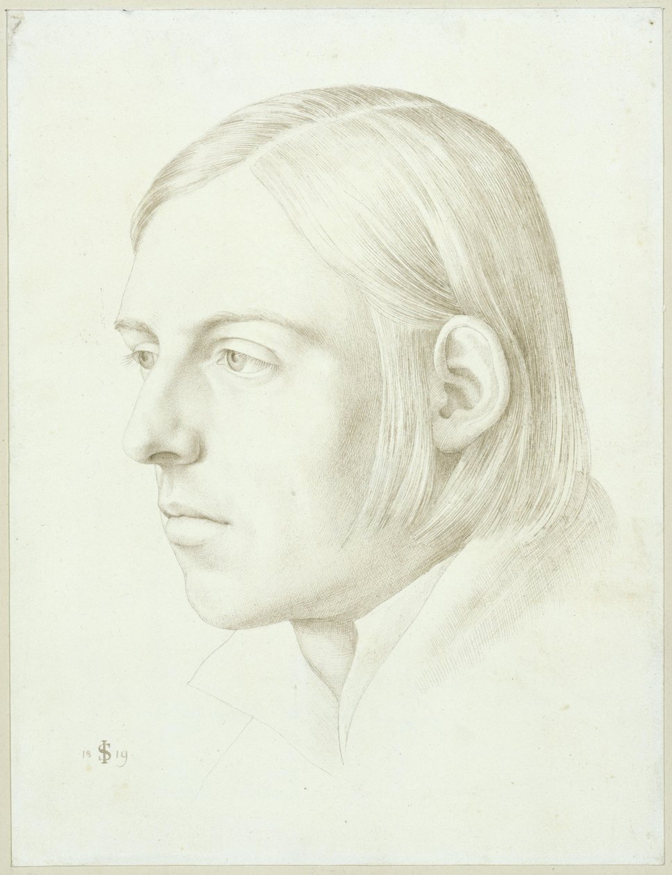 Portret van Scheffer von Leonardshoff door Julius Schnorr von Carolsfeld