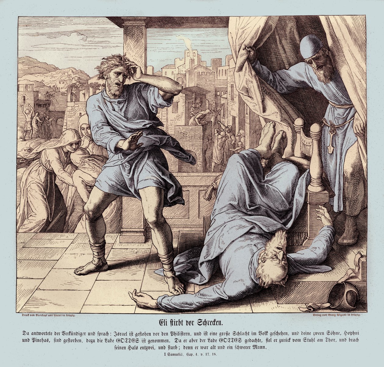 Dood van Eli door Julius Schnorr von Carolsfeld