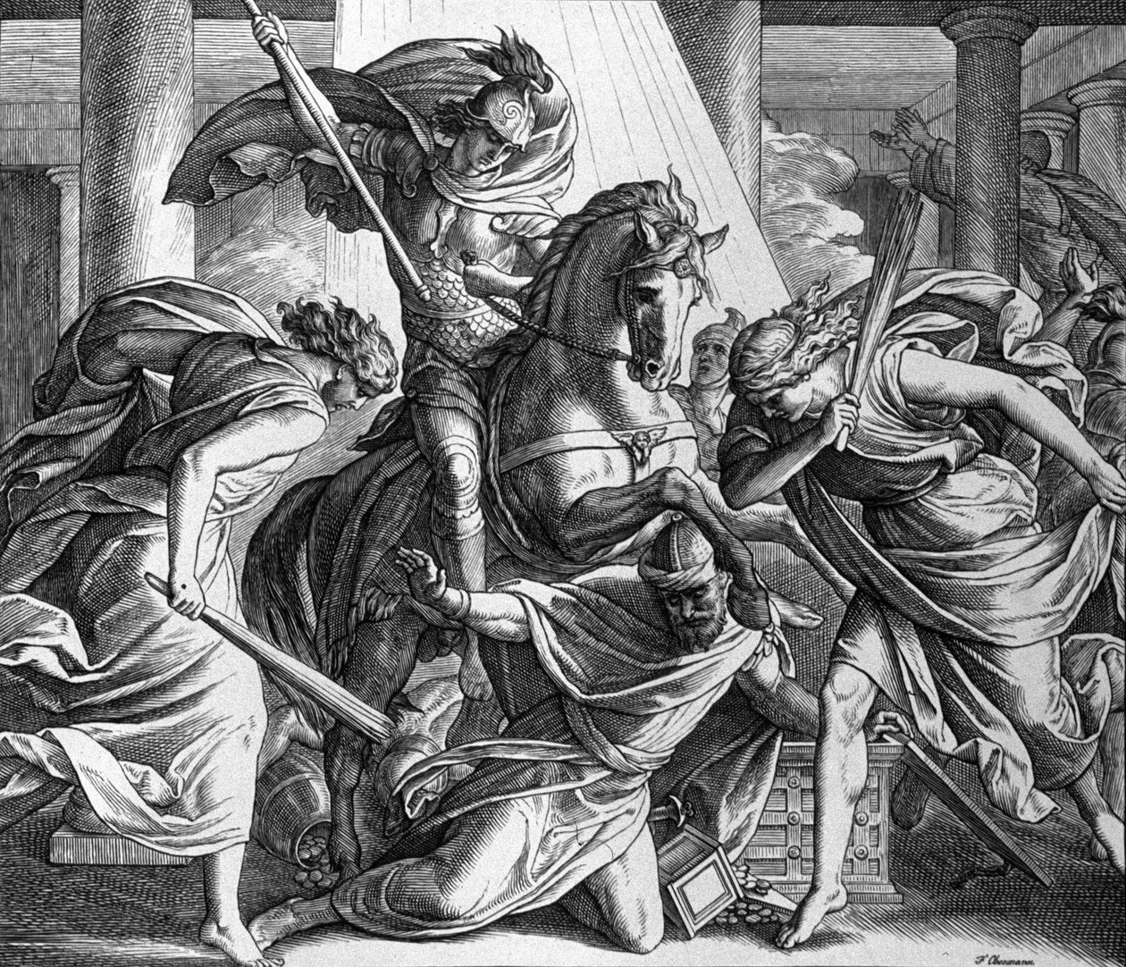 Verdrijving van Heliodorus door Julius Schnorr von Carolsfeld