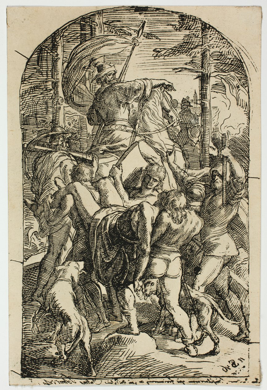 Hagen laat Siegfrieds lichaam uit het bos naar huis dragen door Julius Schnorr von Carolsfeld