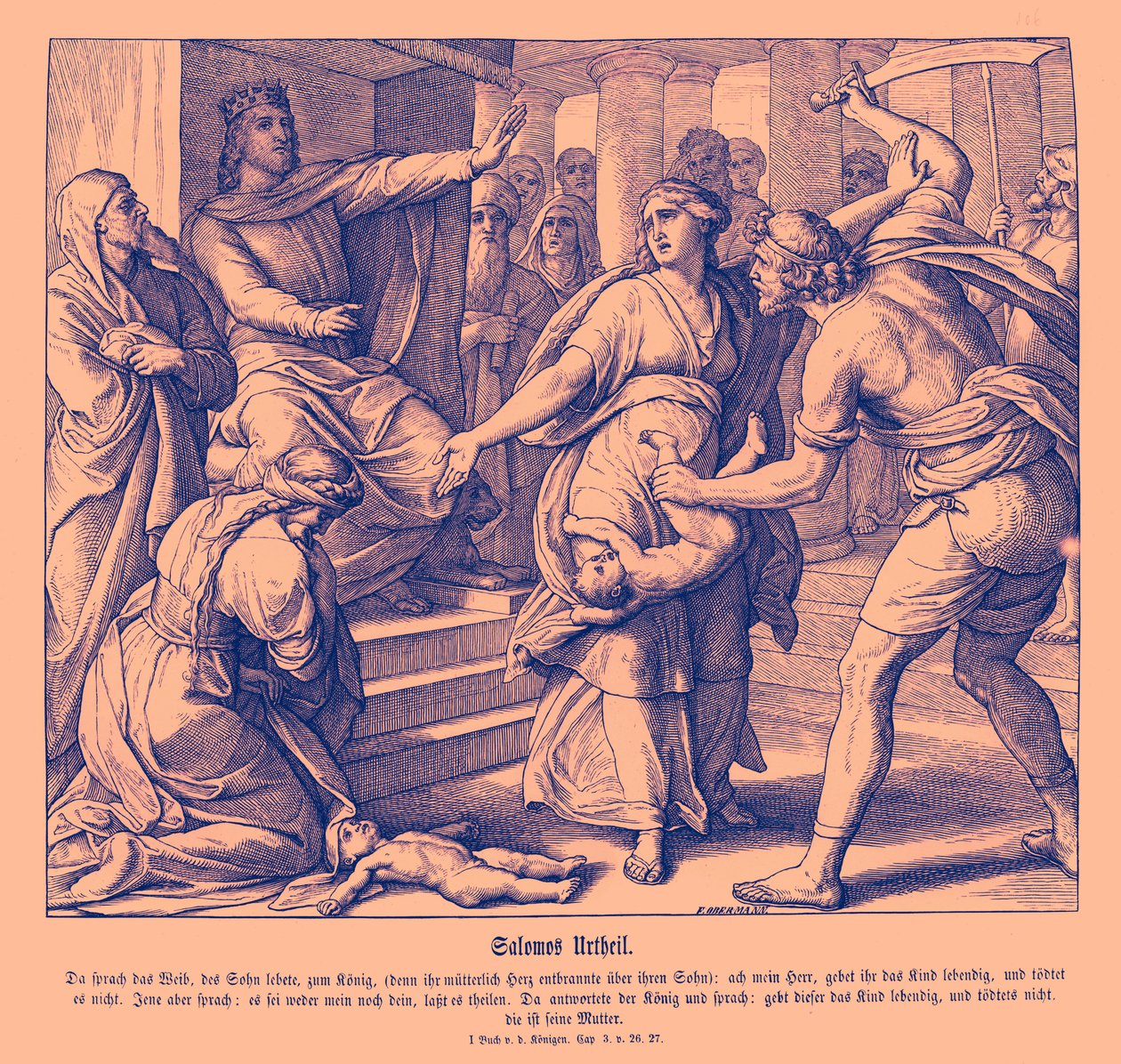 Oordeel van Salomo door Julius Schnorr von Carolsfeld