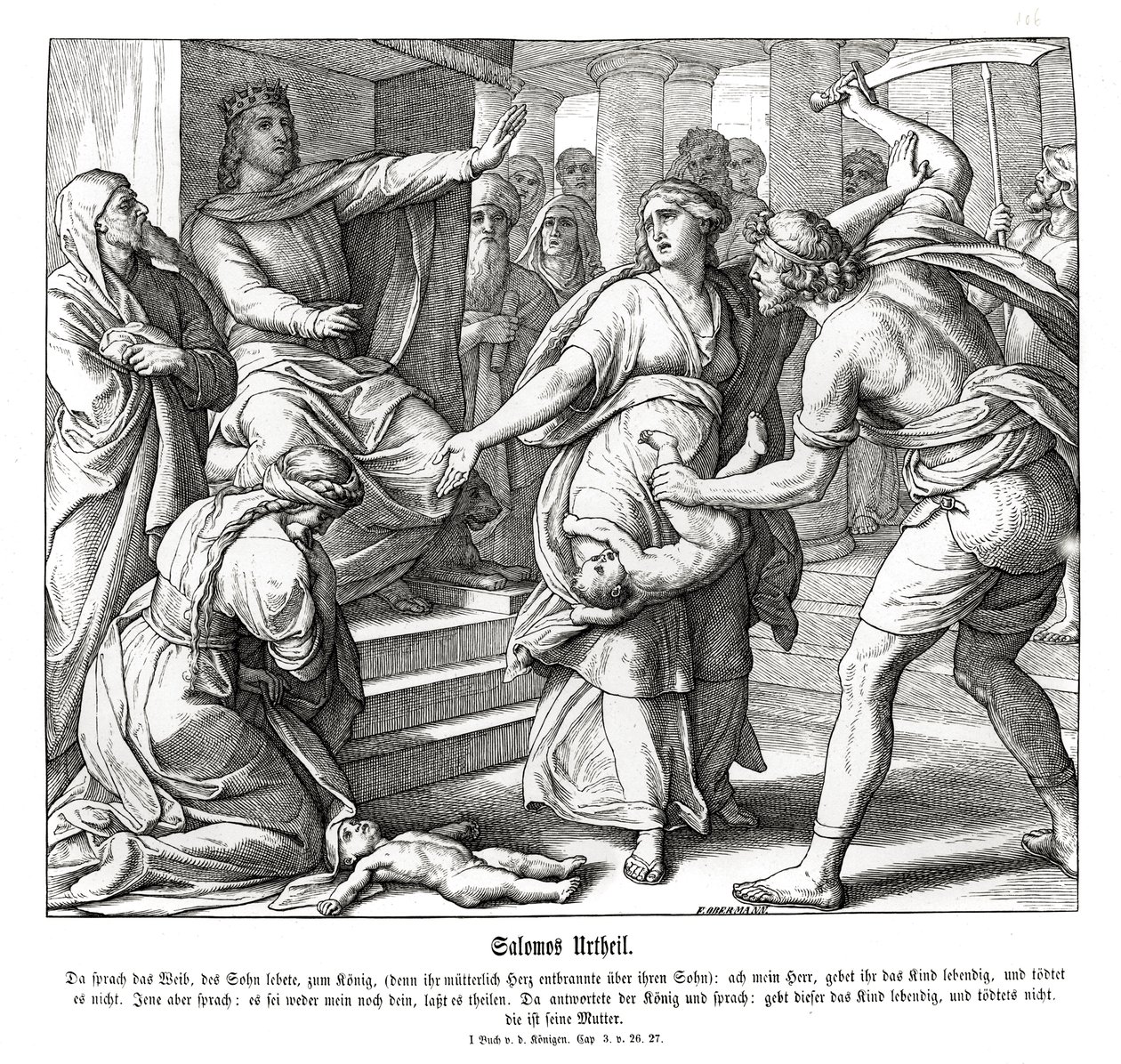 Oordeel van Salomo door Julius Schnorr von Carolsfeld