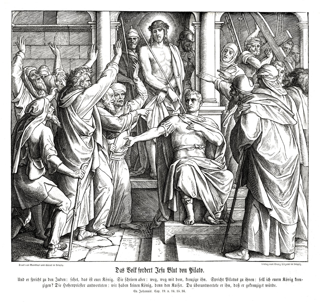 Pontius Pilatus door Julius Schnorr von Carolsfeld