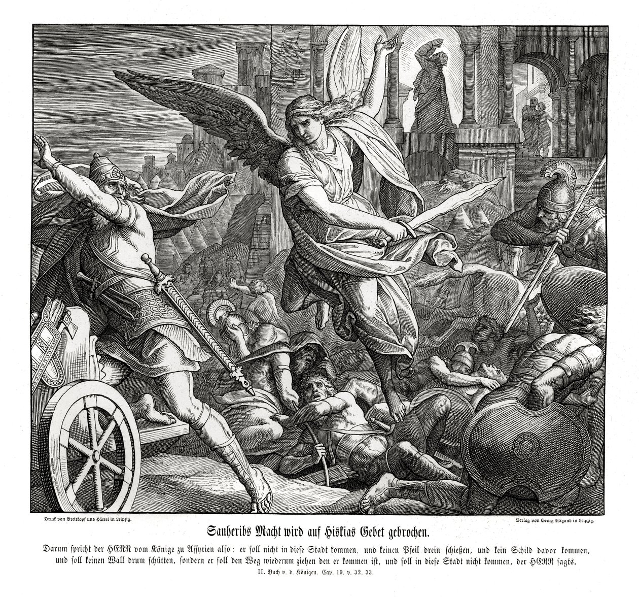 Gebed van Hizkia, 2 Koningen door Julius Schnorr von Carolsfeld