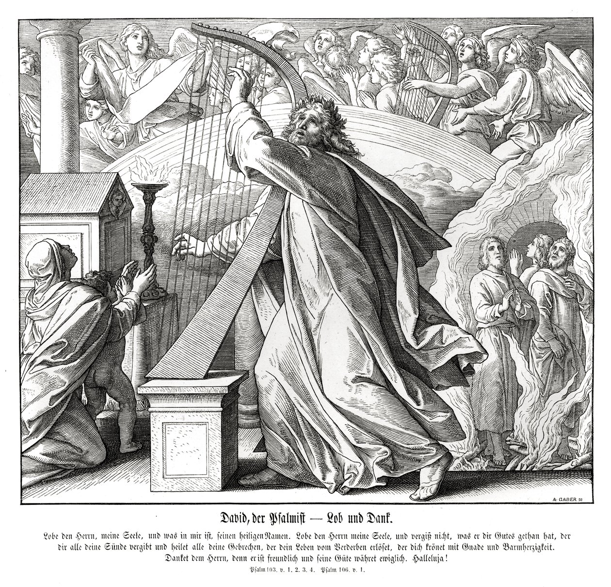 Psalmen - lof en dank door Julius Schnorr von Carolsfeld
