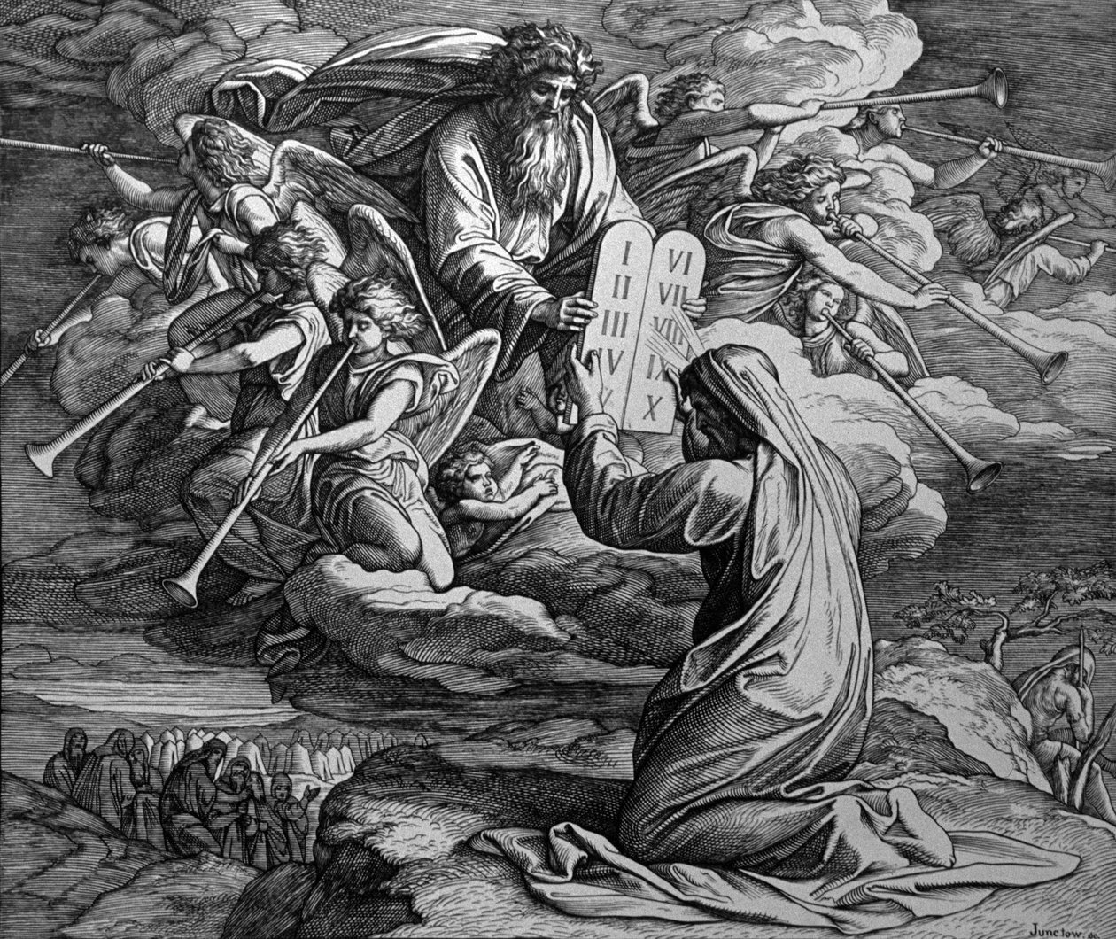 De tafelen van de wet door Julius Schnorr von Carolsfeld