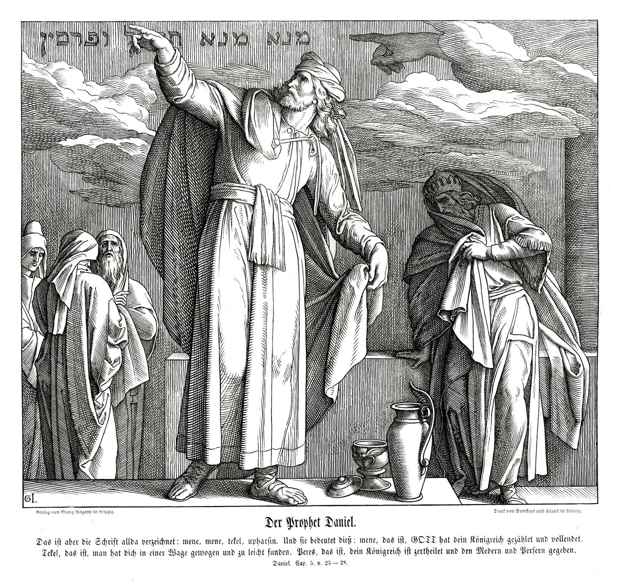 De profeet Daniël door Julius Schnorr von Carolsfeld
