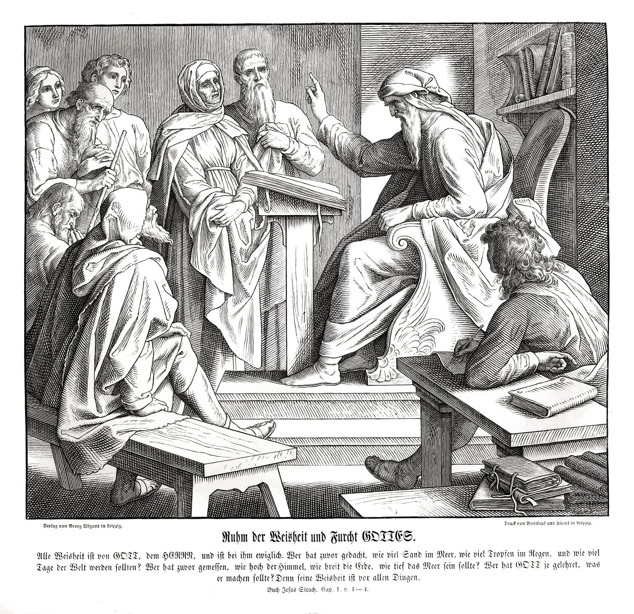 Wijsheid van de Heer, Boek van Sirach door Julius Schnorr von Carolsfeld
