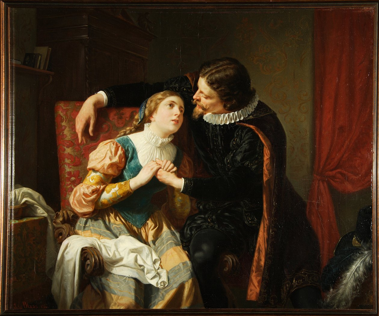 Egmont en Klärchen door Julius von Blaas